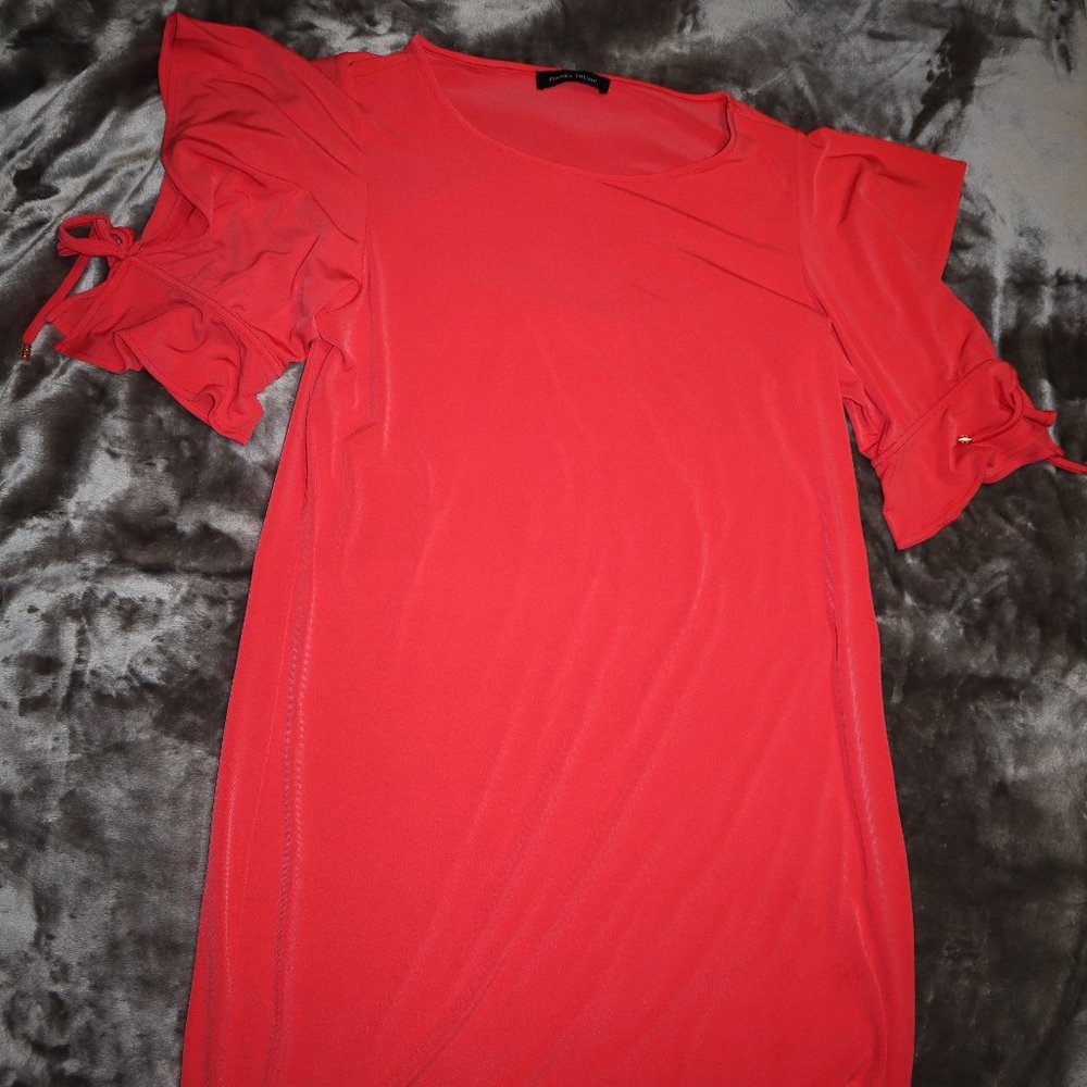 Ivanka Trump Melon Cold Shoulder Dress, Size 10